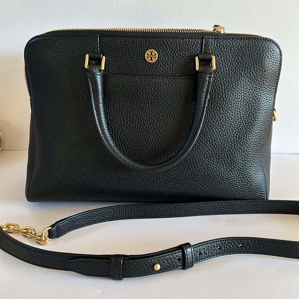 Tory Burch Robinson Satchel - Black - Picture 4 of 16